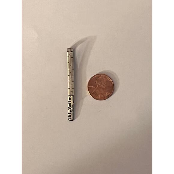 Vintage Jerusalem Yerushalayim Silver Tie Bar Clip  Judaica Jewelry Collectible - Picture 7 of 8